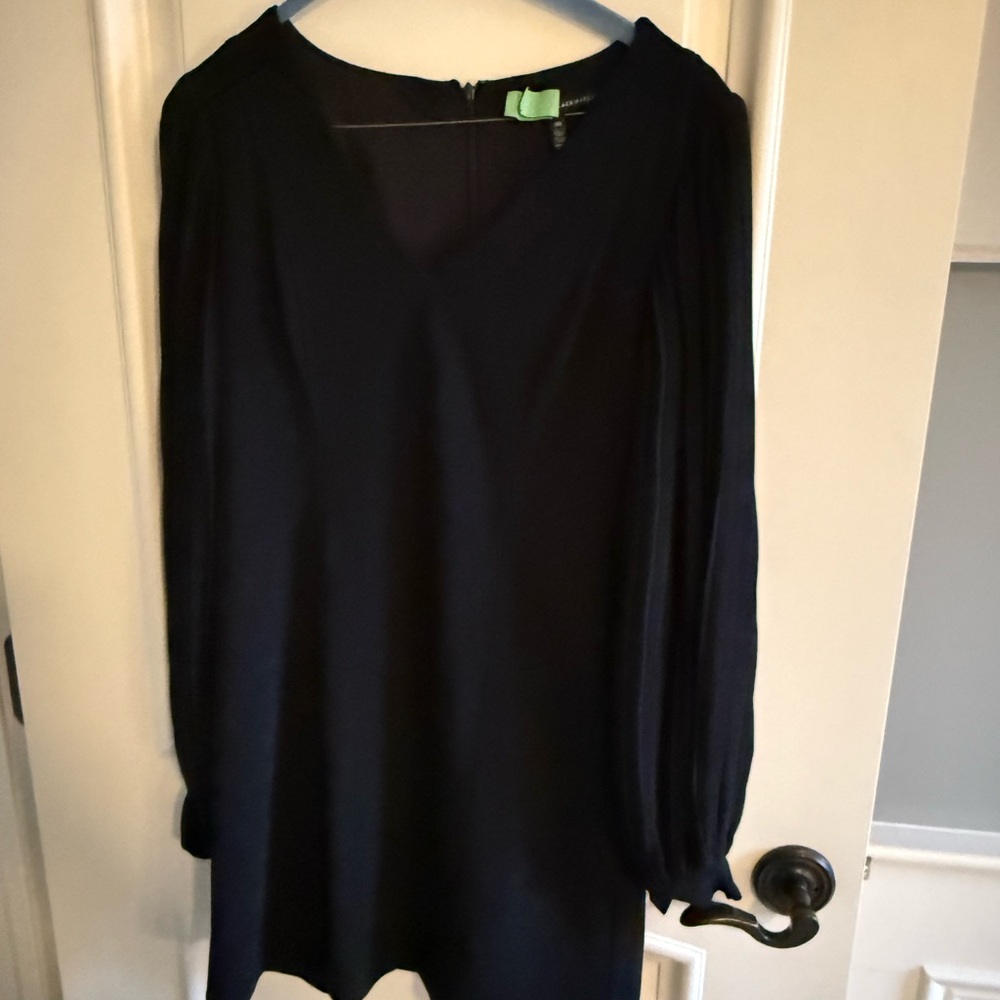 White House Black Market black Long Sleeve Dress